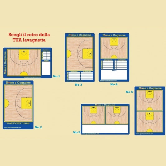 Lavagnetta Personalizzata Basket Coach con Clip ferma carta