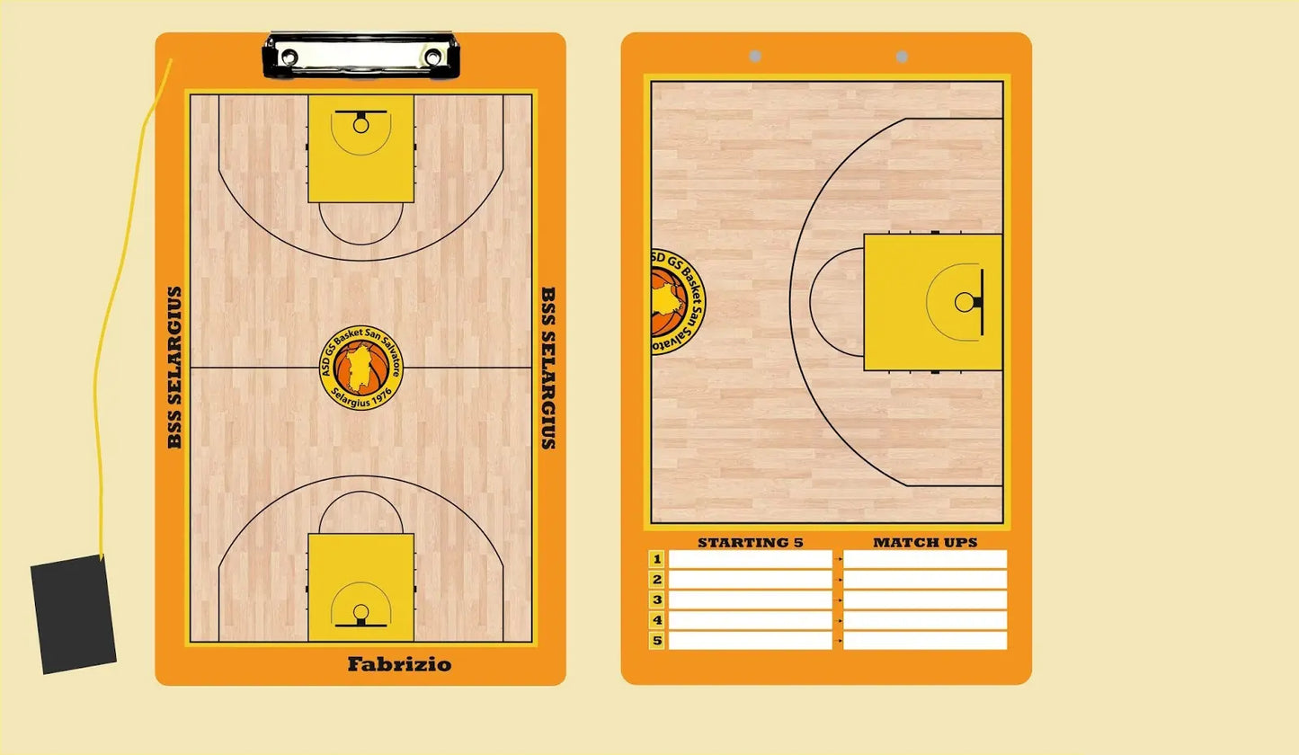 Lavagnetta Personalizzata Basket Coach con Clip ferma carta